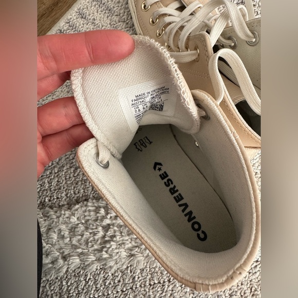 Chuck Taylor All Star Earthy Neutrals leather high top sneakers size 7.5 - Picture 13 of 16